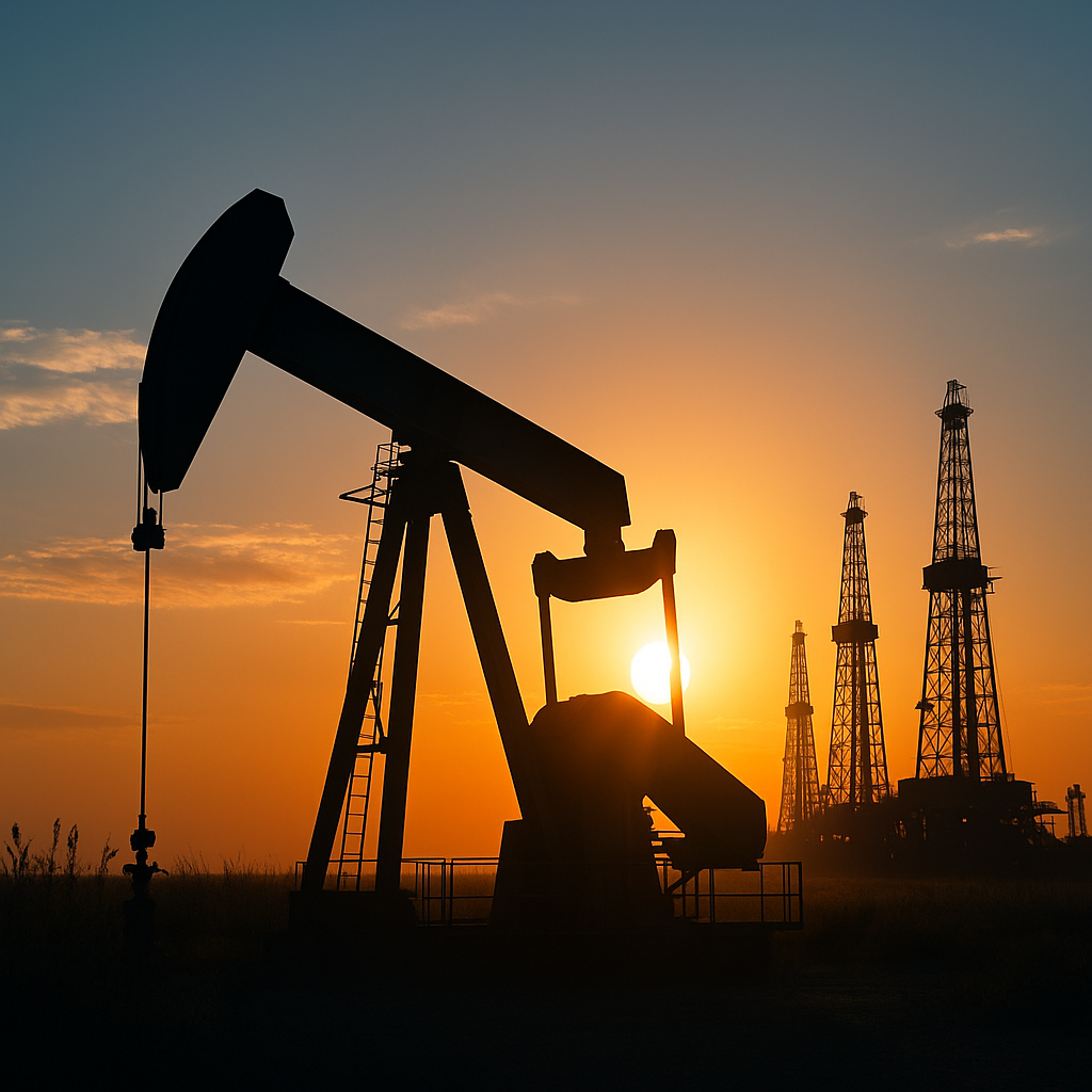 OPEC barrels and oil market decline illustration